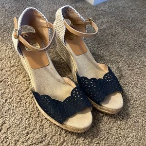 Gently Worn Blue Wedges
